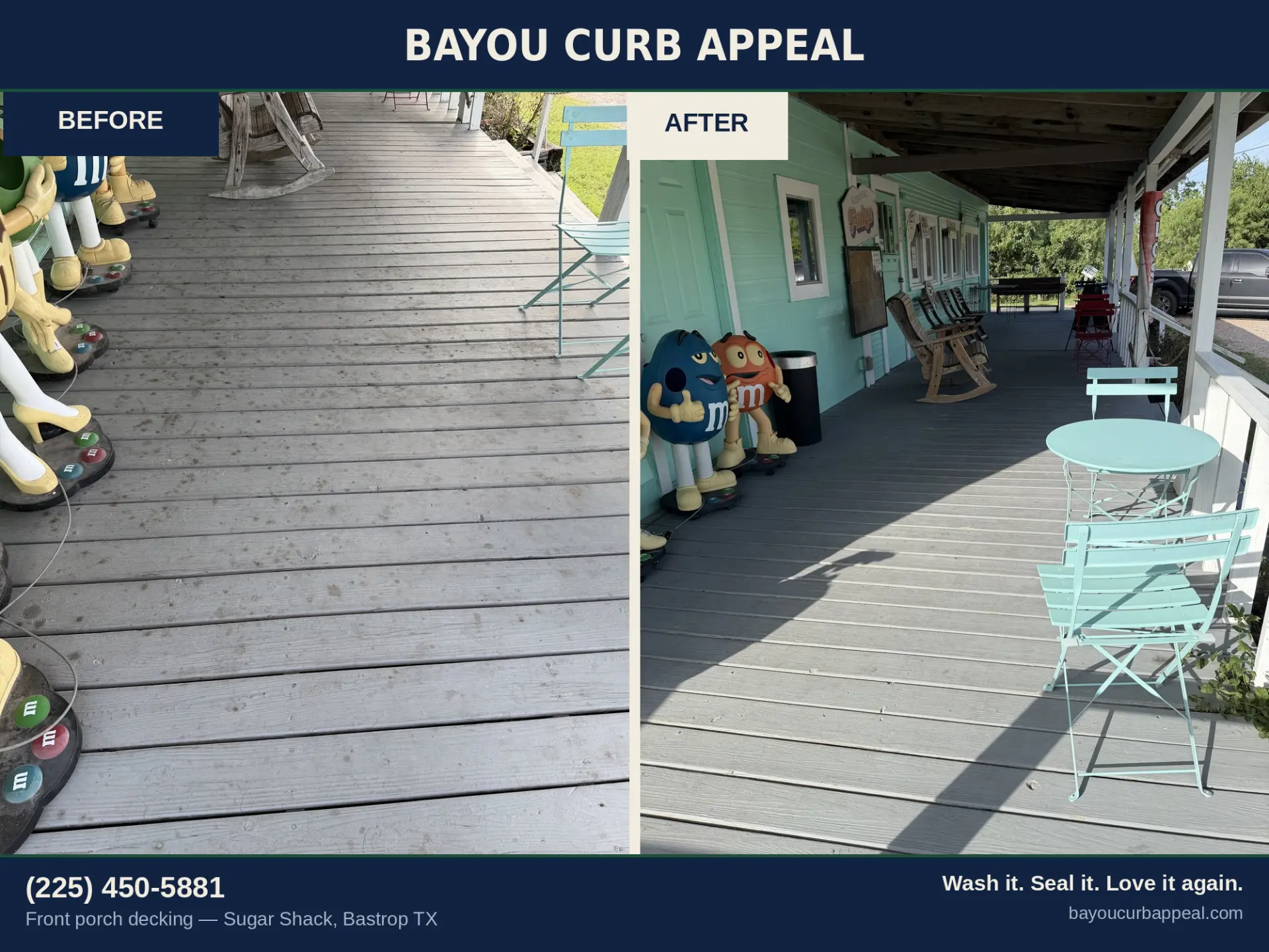 Front porch decking restored